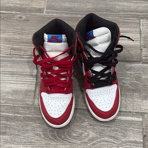 Nike Red and Black spider man Jordan 1s